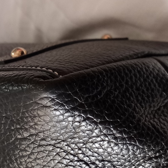 Dooney & Bourke Black Pebble Leather Logo Lock Handbag. - Picture 8 of 16